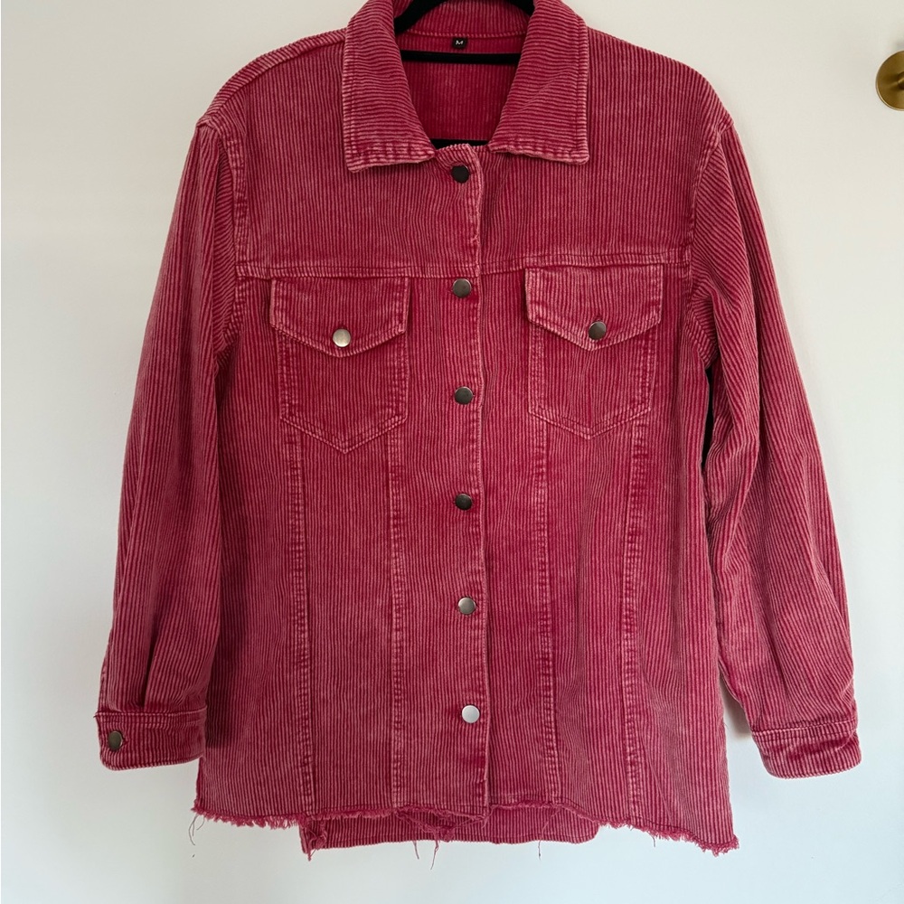 Women's Pink Corduroy Jacket
